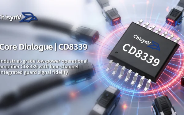 Industrial-grade low-power operational amplifier CD8339 with four-channel integrated guard signal fidelity